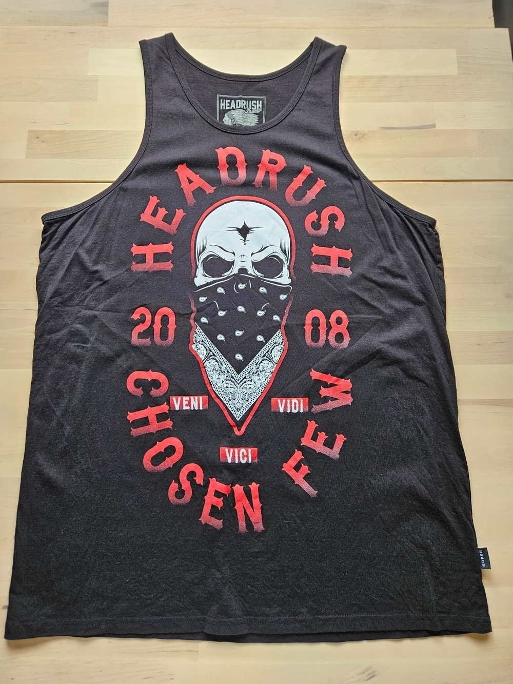 NWOT Headrush Black Graphic Print Tank Top